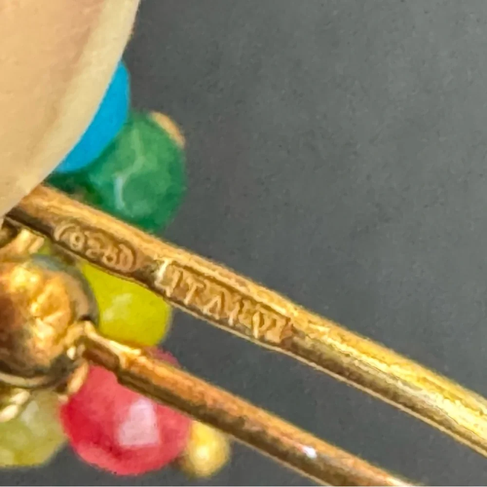 Rosantica Italy 925 Ice Cream Cone Beaded Statement Dangle Earrings - Picture 5 of 16